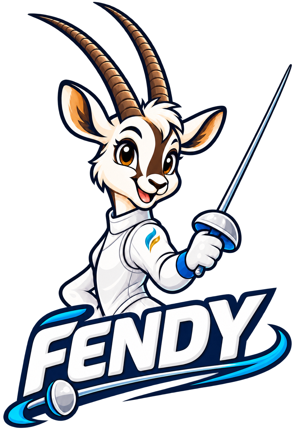 FENDY’s gazelle fencing mascot